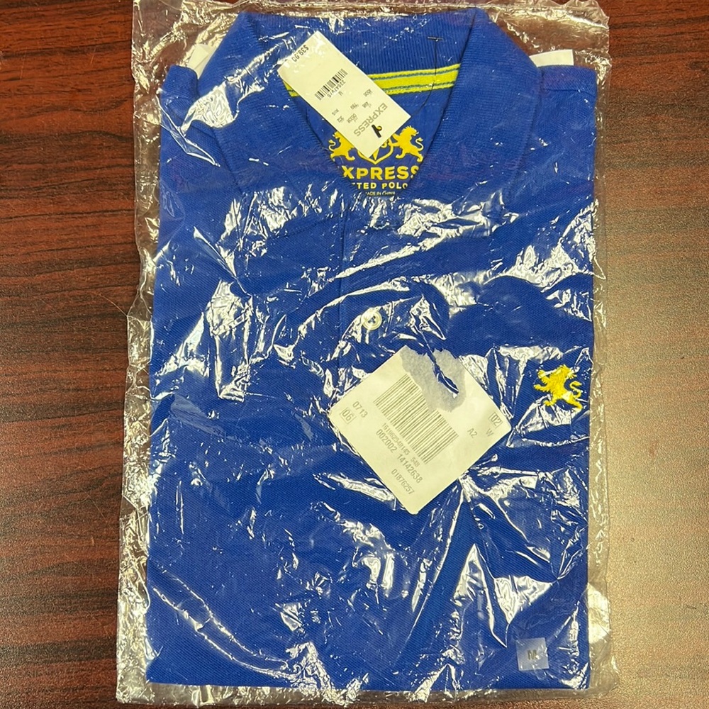 Brand new royal blue collar shirt